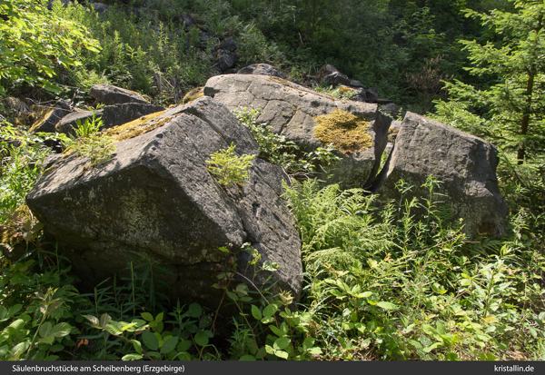 Die Säulen am Scheibenberg wurden früher abgebaut