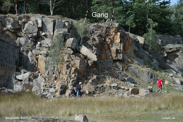 kullaite at quarry Bjergebakke, Bornholm, Danmark
