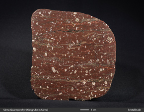 Brauner Ignimbrit aus dem Gebiet der Särna-Quarzporphyre