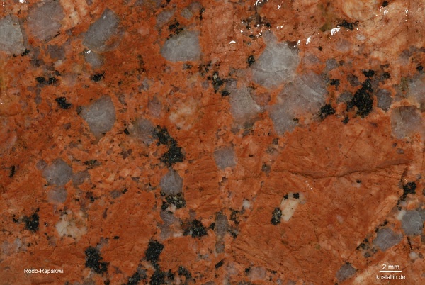 pophyritic rapakivi granite close up