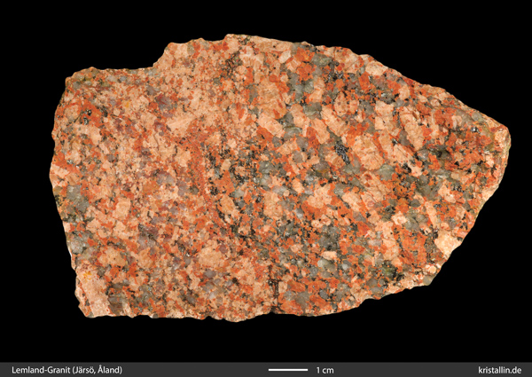 Gleichk&ouml;rnig-porphyrischer Lemland-Granit (Aufnahme unter Wasser)