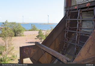 Auf Lilla B&aring;tsk&auml;r, rechts der alte F&ouml;rderanlage