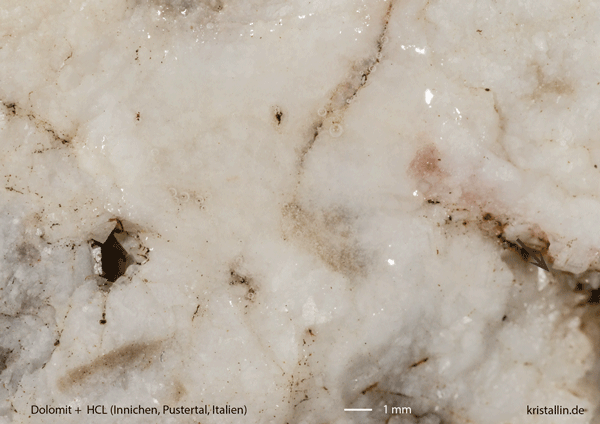 Salzäure auf Dolomit - hydrochlorid acid with dolomite