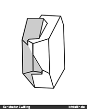 Skizze Karlsbader Zwilling (Nach: Okrusch, Matthes - Mineralogie)
