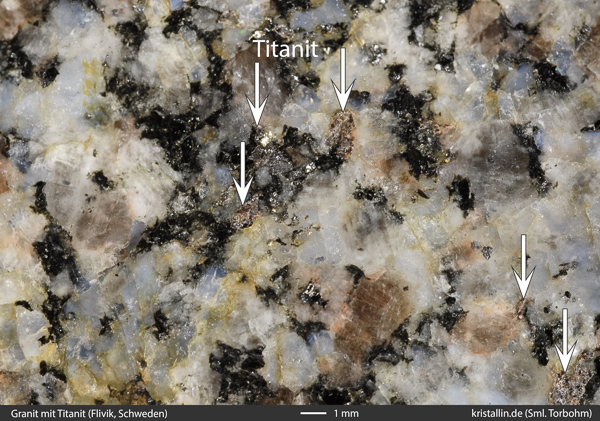 Titanit in Flivik-Granit