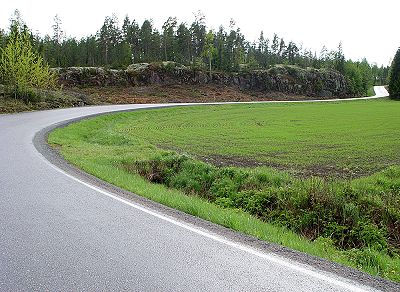Kontakt von Rapakiwi und Sandstein bei Eura